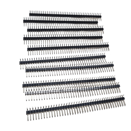 10 Pack Male Pin Headers 2.54mm (1×40)