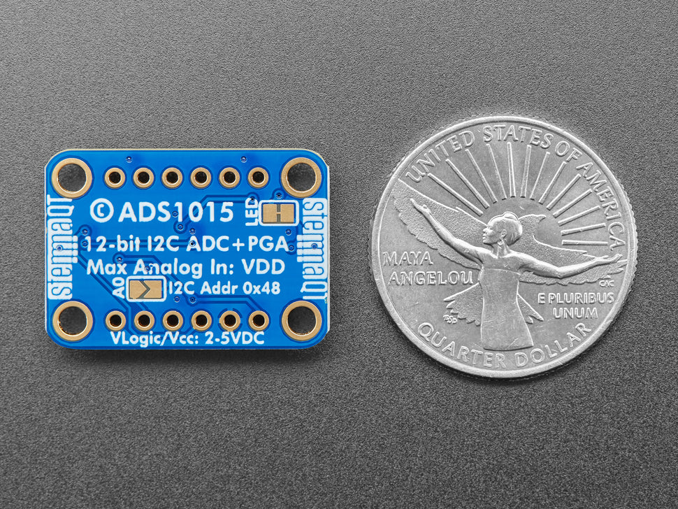 Adafruit ADS1015 12-Bit ADC - 4 Channel with Programmable Gain Amplifier - STEMMA QT / Qwiic