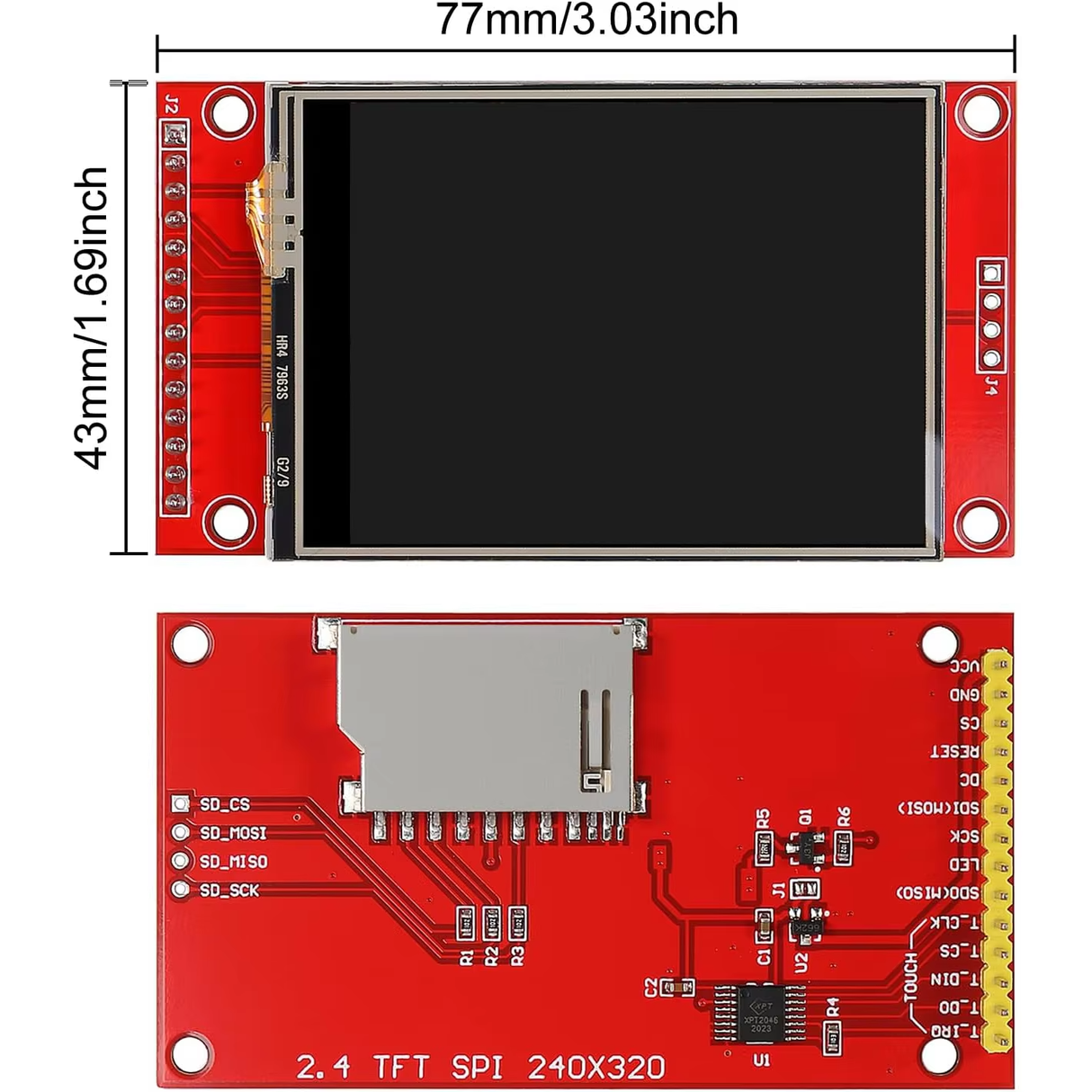 2.4" TFT LCD Touch Screen Display + Stylus - 240x320