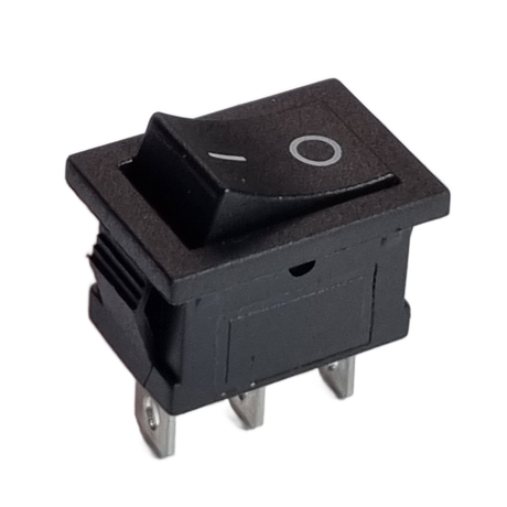 Round SPST Rocker Switch – ON/OFF, 2-Pin