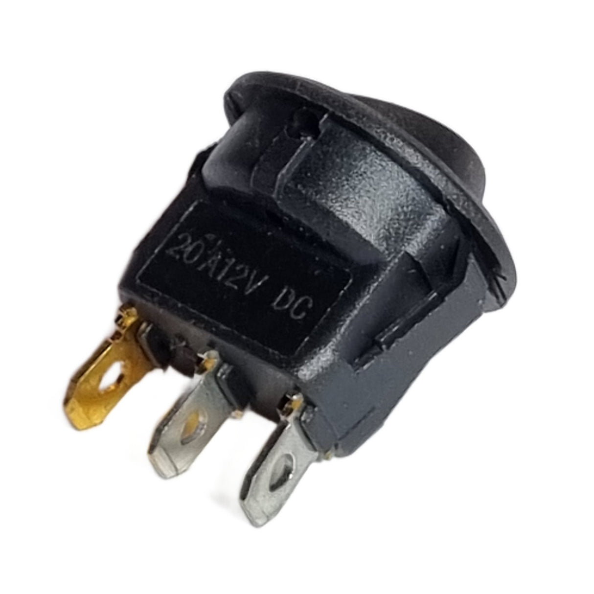 Round Illuminated Rocker Switch – ON/OFF, 3-Pin, Blue LED, 23mm