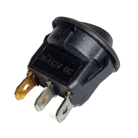 Round Illuminated Rocker Switch – ON/OFF, 3-Pin, Blue LED, 23mm