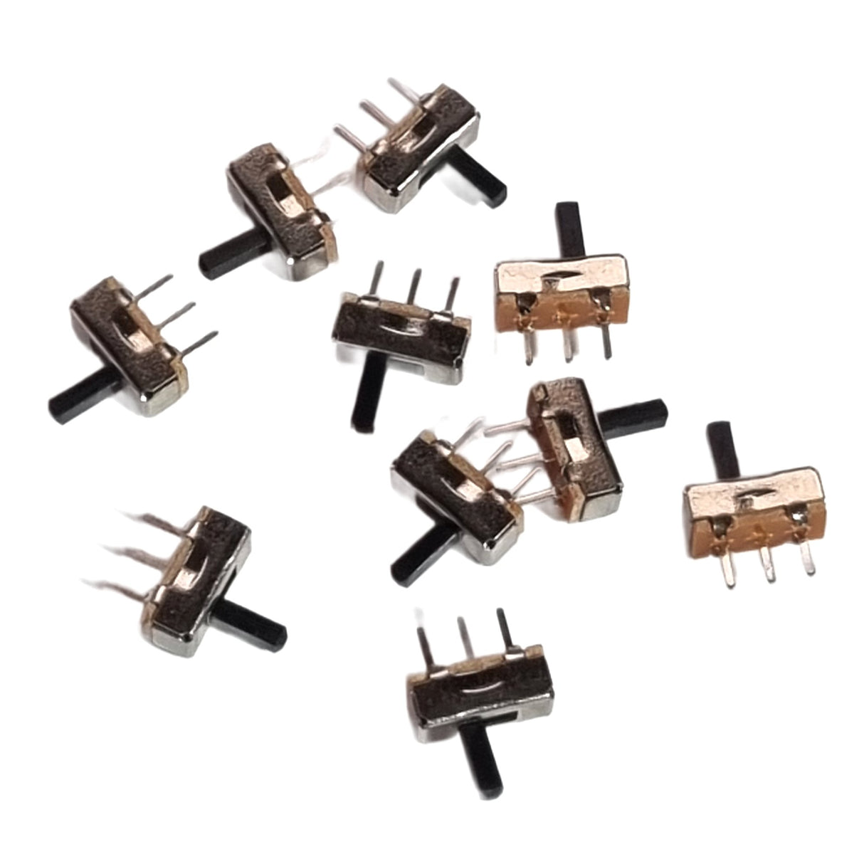 10 Pack SPDT Slide Switch – 3-Pin, Breadboard Friendly