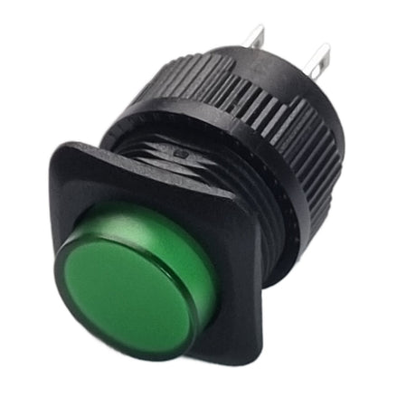 16mm Illuminated Green Momentary Push Button Switch – 4-Pin