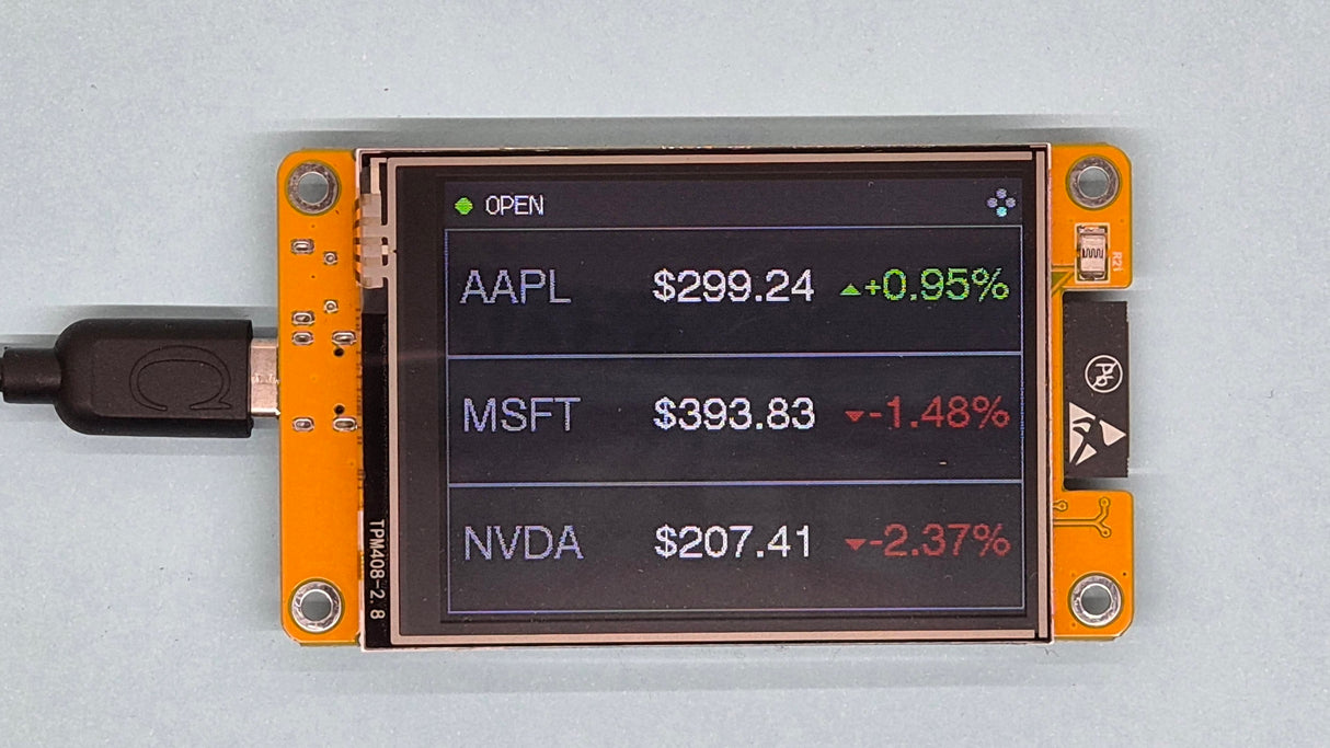 ESP32 CYD Stock Ticker Pre-Flashed