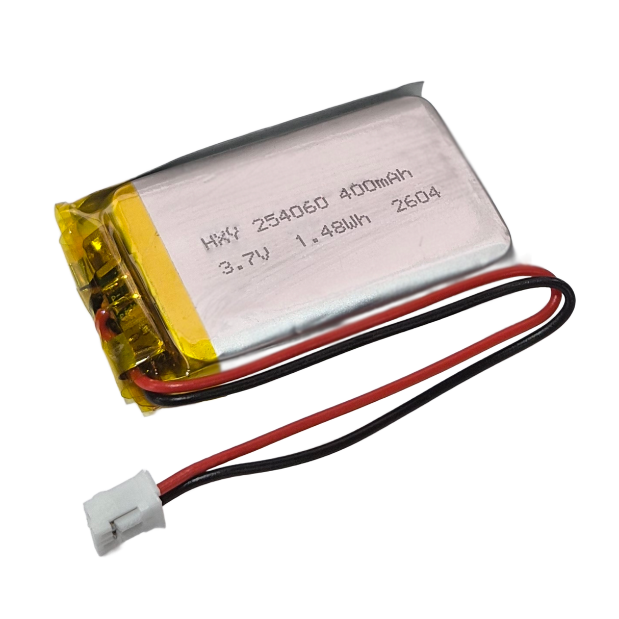 3.7V 400mAh LiPo Battery – Lithium Polymer 254060
