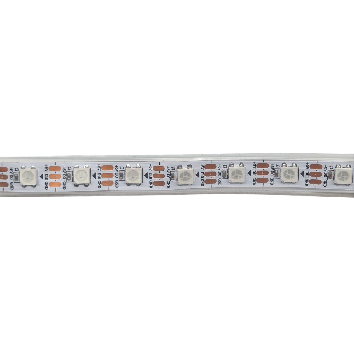 WS2812B Addressable RGB LED Strip White PCB IP67 / IP68 Tubing