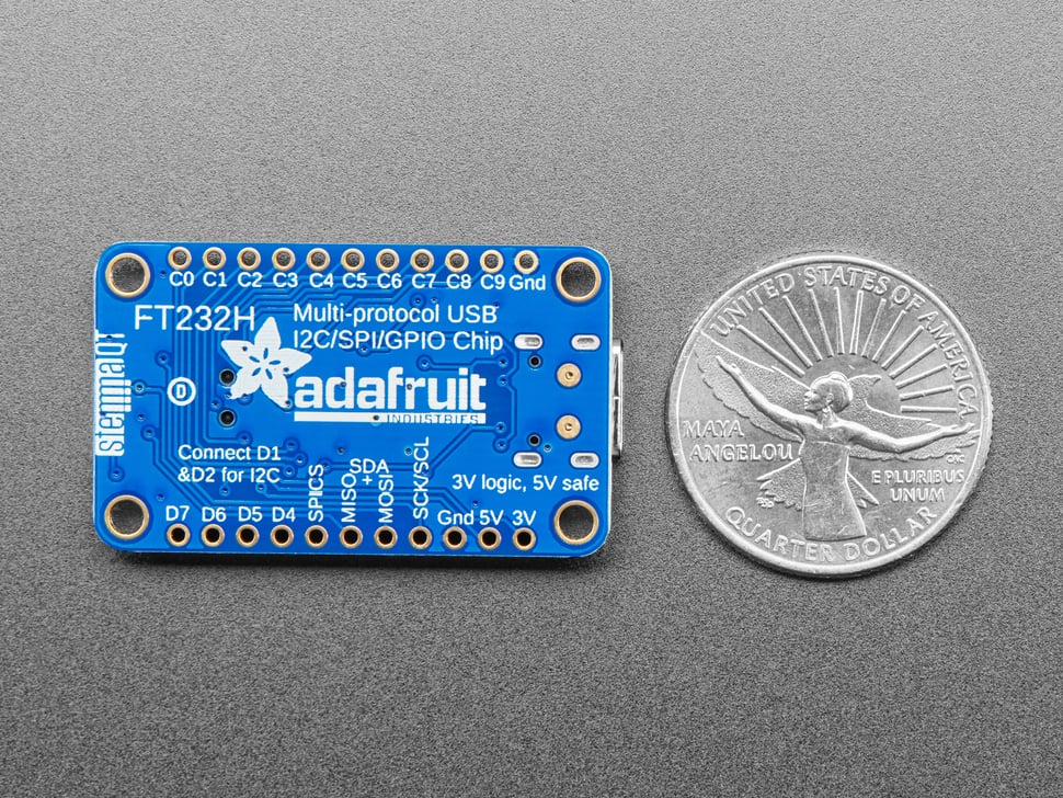 Adafruit FT232H Breakout - General Purpose USB to GPIO, SPI, I2C - USB C & Stemma QT