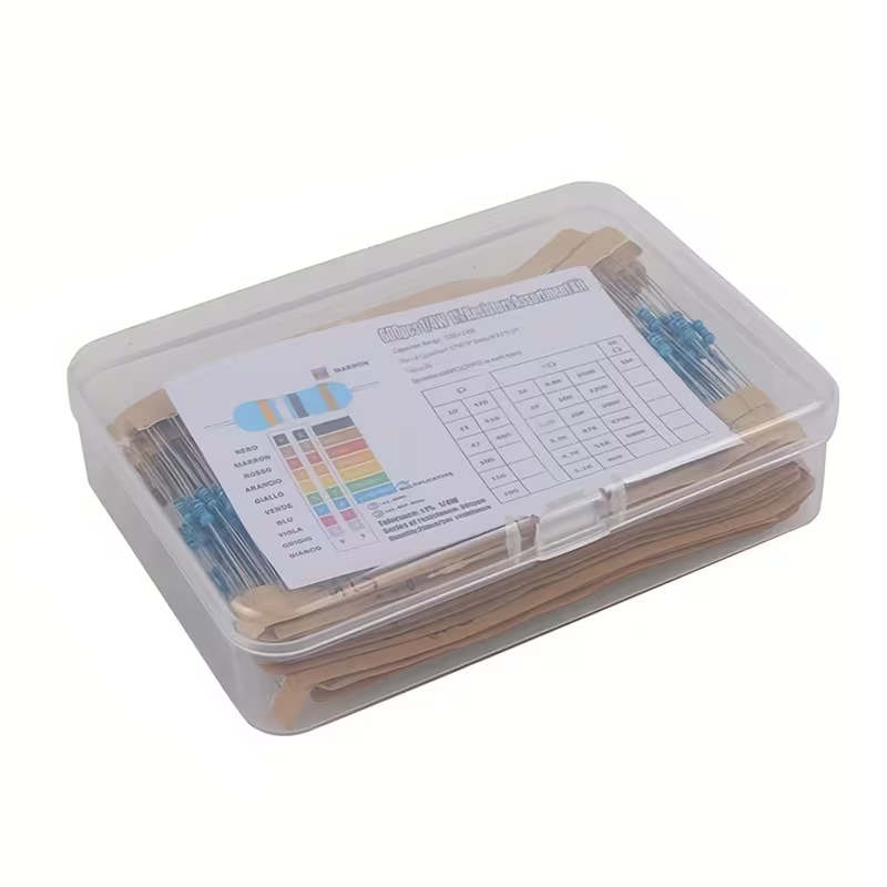 600pcs 30 Values Resistor Kit - 1/4W 1% Metal Film