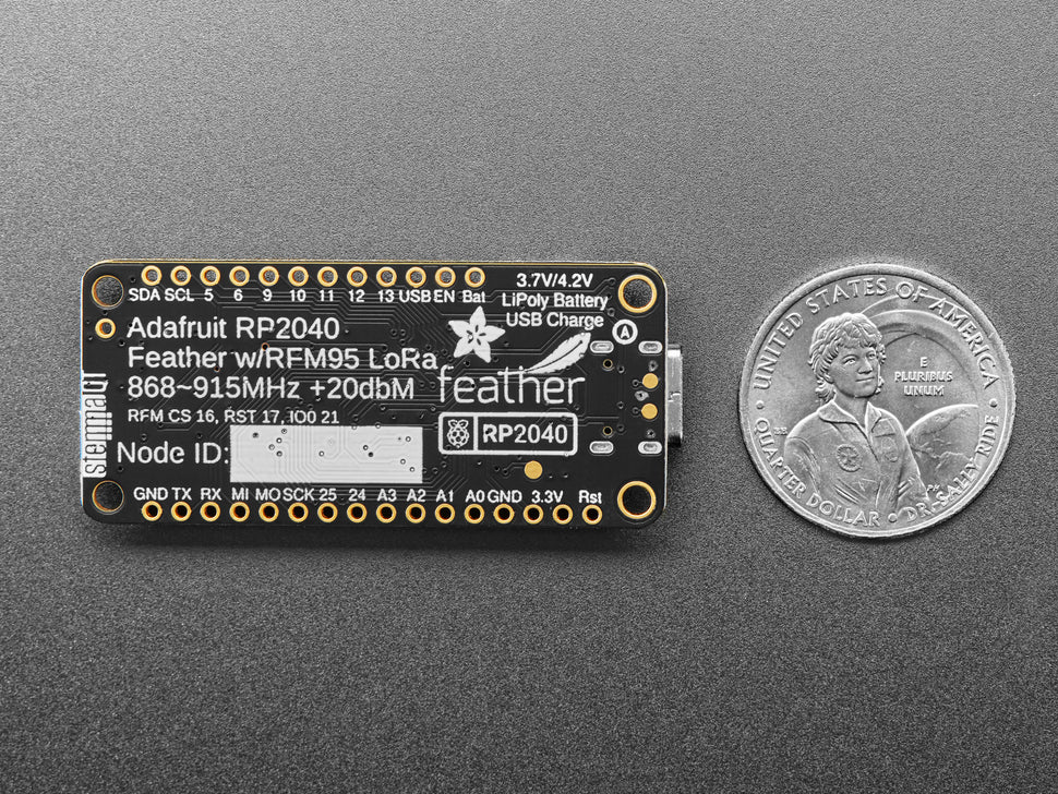 Adafruit Feather RP2040 with RFM95 LoRa Radio - 915MHz - RadioFruit and STEMMA QT