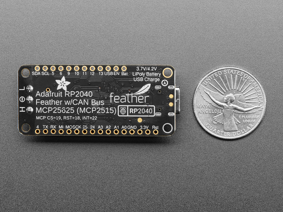 Adafruit RP2040 CAN Bus Feather with MCP2515 CAN Controller - STEMMA QT