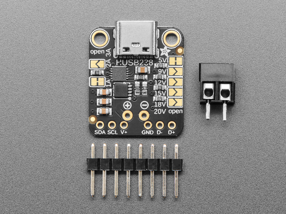 Adafruit USB Type C Power Delivery Dummy Breakout - I2C or Fixed - HUSB238