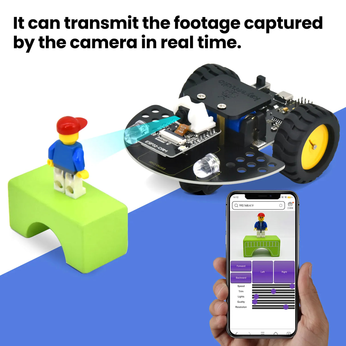 Keyestudio ESP32-CAM Vision Smart Car Robot Kit