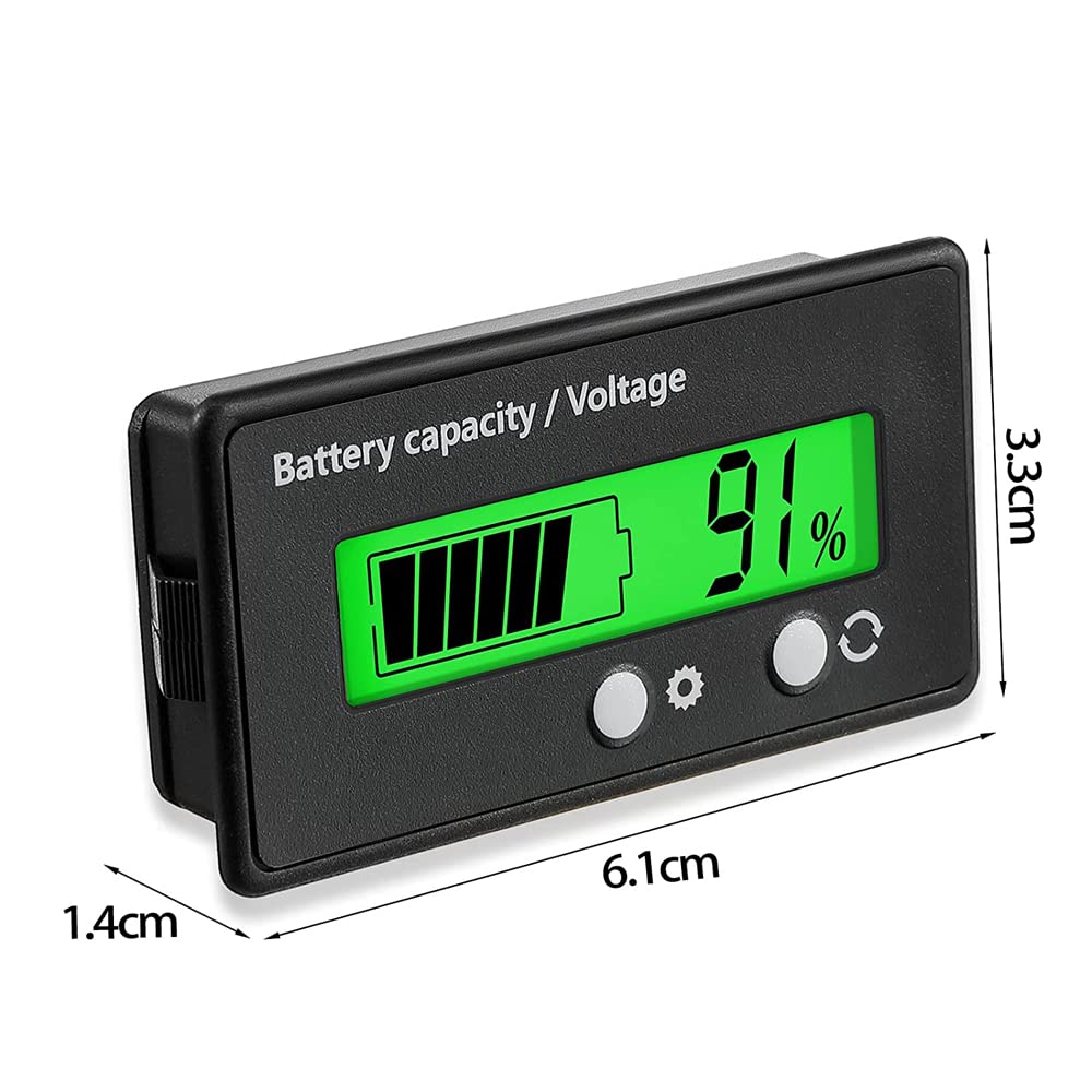 12V-48V Battery Capacity & Voltage Indicator