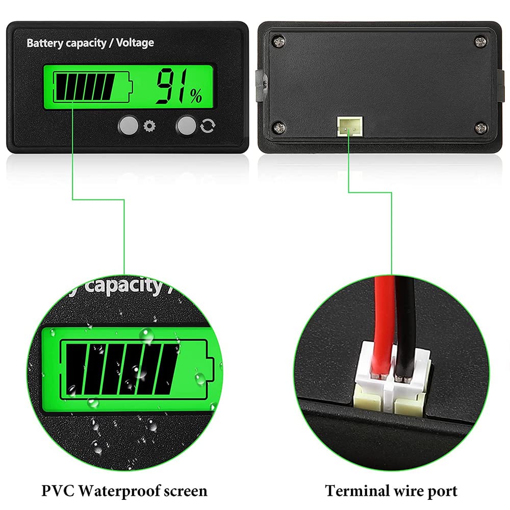 12V-48V Battery Capacity & Voltage Indicator
