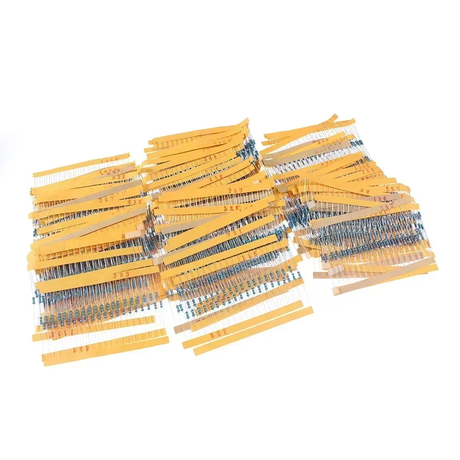 2600pcs 130 Values Resistor Kit - 1/4W 1% Metal Film