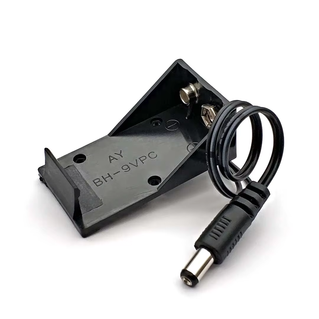 9V Battery Holder With DC 5.5mm × 2.1mm Plug