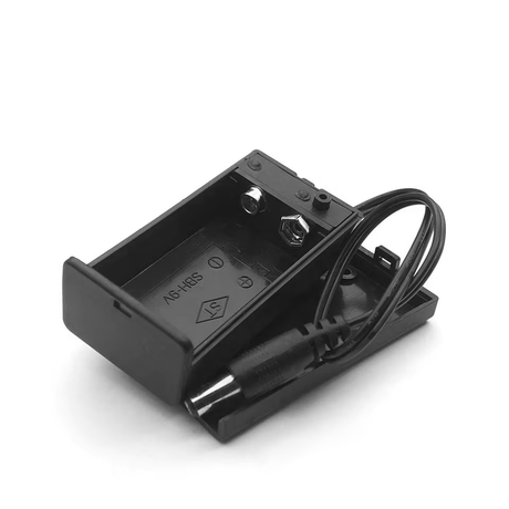 9V Battery Holder Case With DC 5.5mm × 2.1mm Plug & ON / OFF Switch