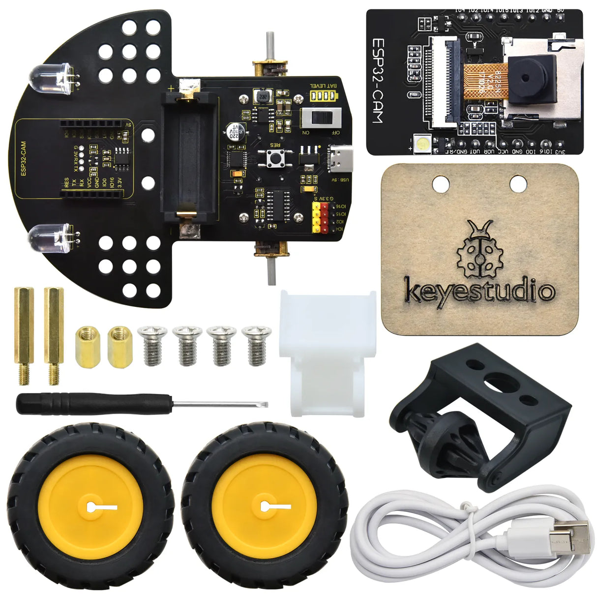 Keyestudio ESP32-CAM Vision Smart Car Robot Kit