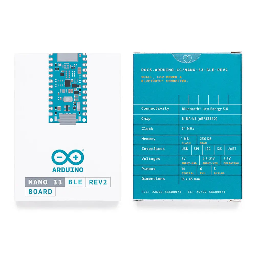 Arduino Nano 33 BLE Rev2 Official Development Board