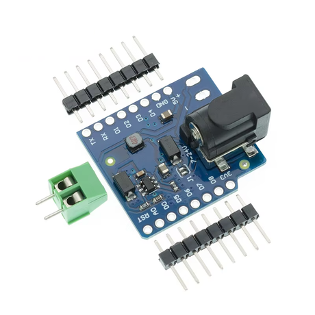 D1 Mini Battery Shield V1.1 – Wemos Single DC Plug Module