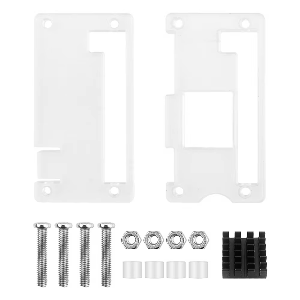 Transparent Acrylic Case For Raspberry Pi Zero W / 2W + Heatsink