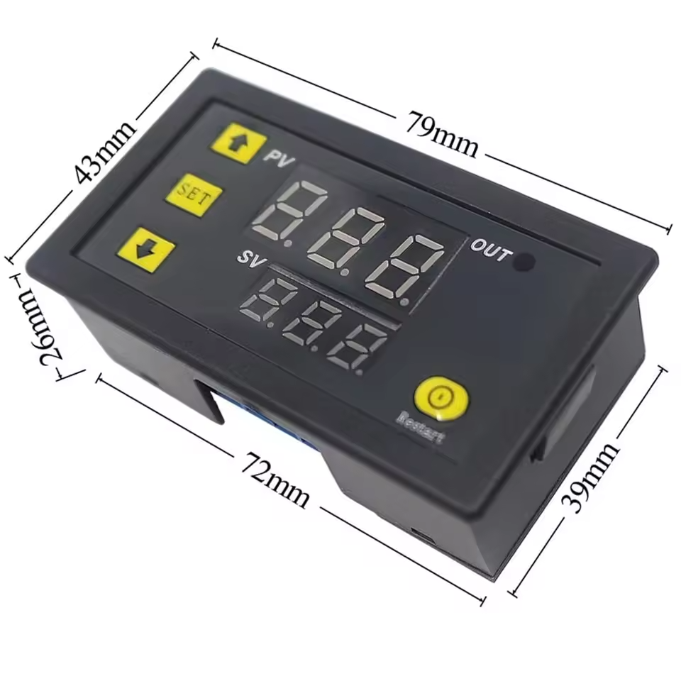 W3230 Digital Temperature Controller Thermostat Sensor Module Dimensions
