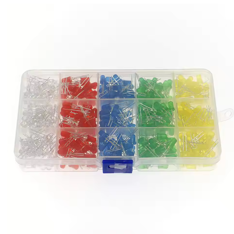 500pcs Assorted LED Kit – White, Red, Blue, Green & Yellow