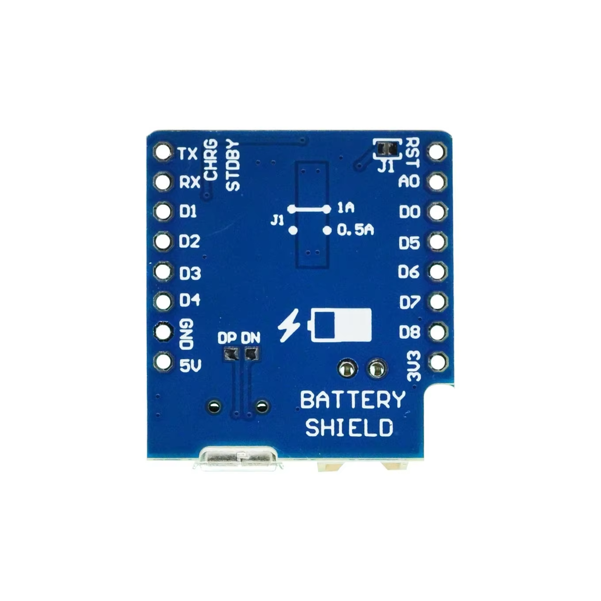 D1 Mini Battery Shield V1.1 – Wemos Single Lithium Battery Charging Module