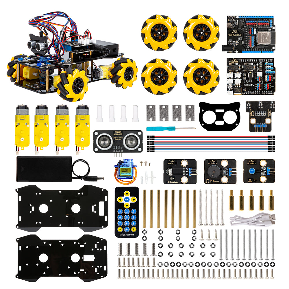 ACEBOTT ESP32 Camera WiFi Smart Robot Car Starter Kit Parts List