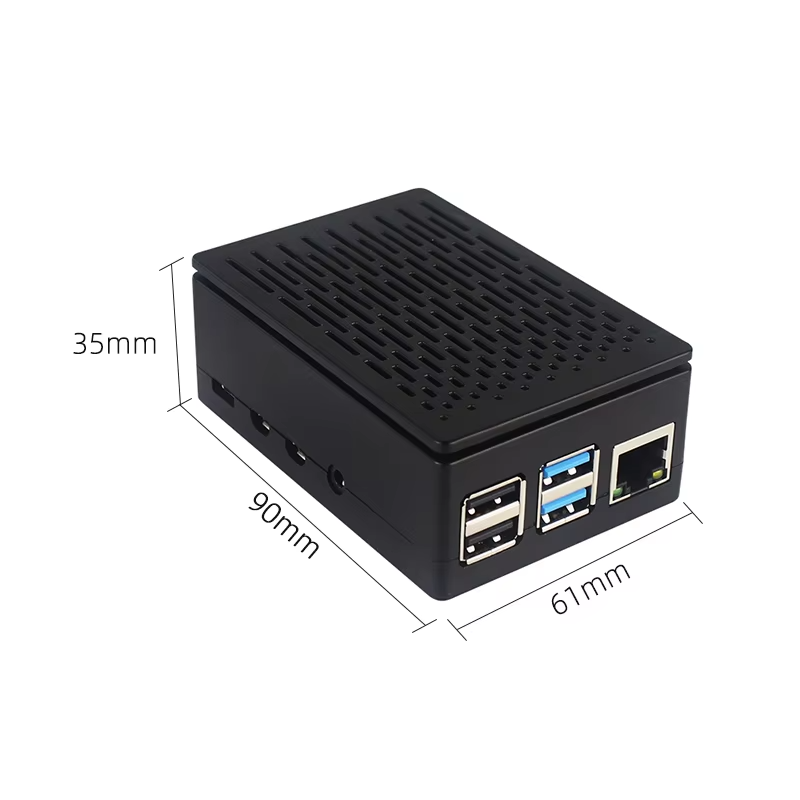 ABS Case For Raspberry Pi 4 Black + Fan