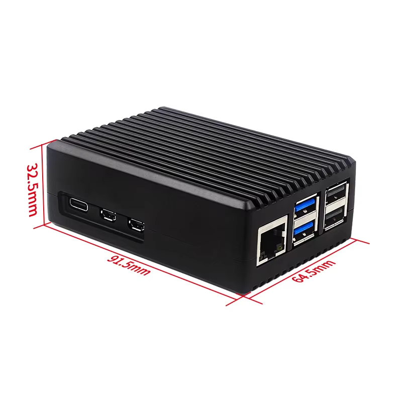 Aluminium Armoured Passive Cooling Case For Raspberry Pi 5