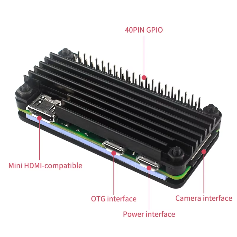 Aluminium Armoured Passive Cooling Case For Raspberry Pi Zero 2W