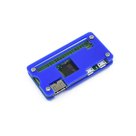 Blue Acrylic Case For Raspberry Pi Zero W / 2W + Heatsink