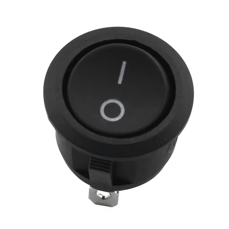 Round SPST Rocker Switch – ON/OFF, 2-Pin