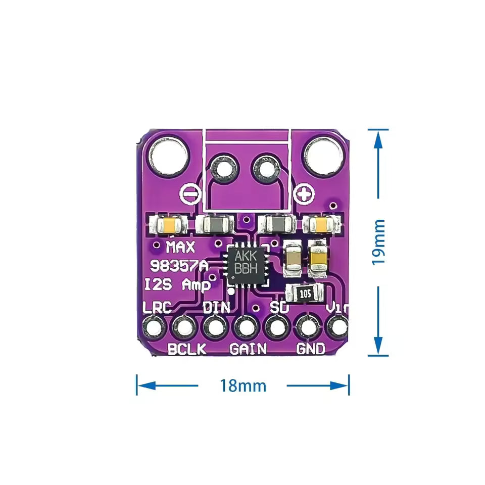 MAX98357A I2S 3W Class D Amplifier Breakout Dimensions