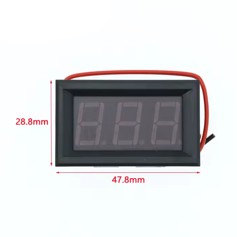 Red Green Blue DC 3-30V LED Voltmeter Dimensions