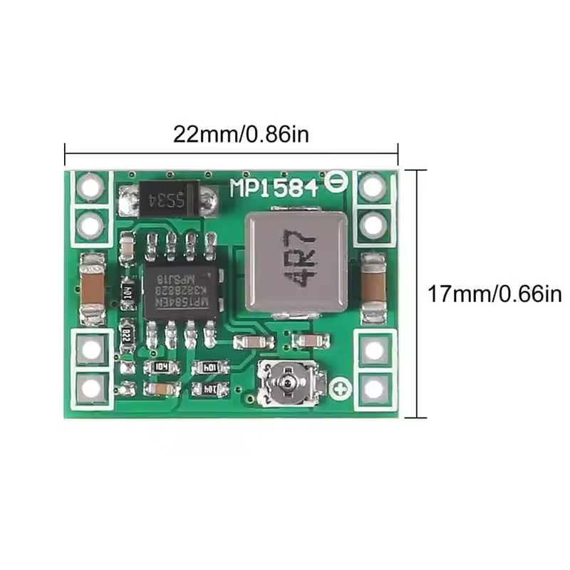 MP1584 Adjustable Step Down Buck Converter Dimensions