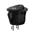Round SPST Rocker Switch – ON/OFF, 2-Pin