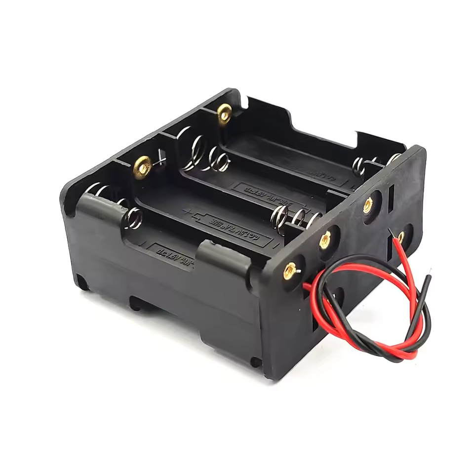 8 × AA Battery Holder Case with Leads