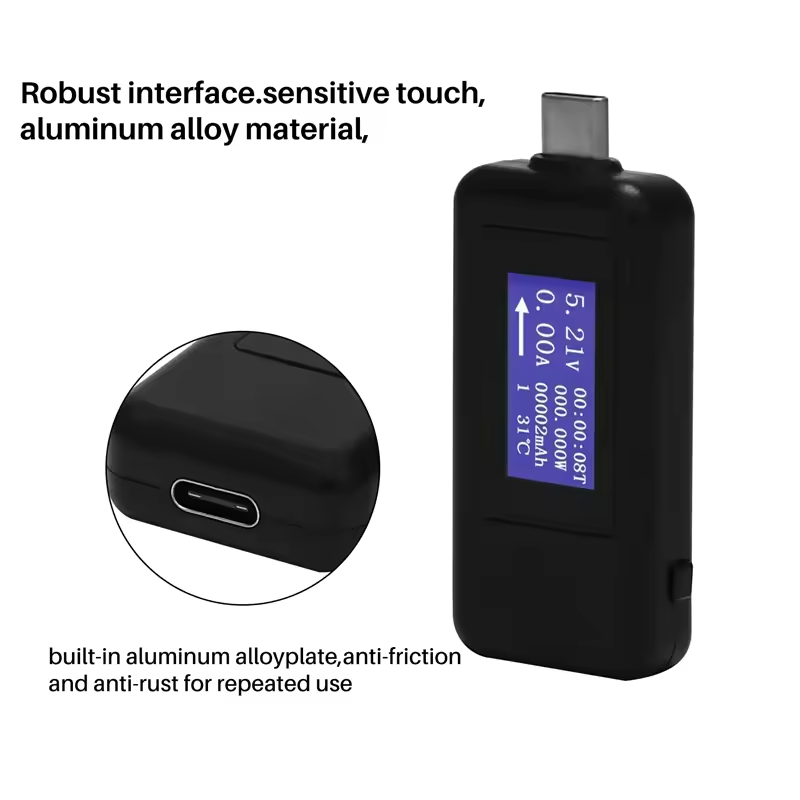 USB-C Power Meter Tester 0.96" Display 0–5A 4–30V 0–150W – KWS-1902C
