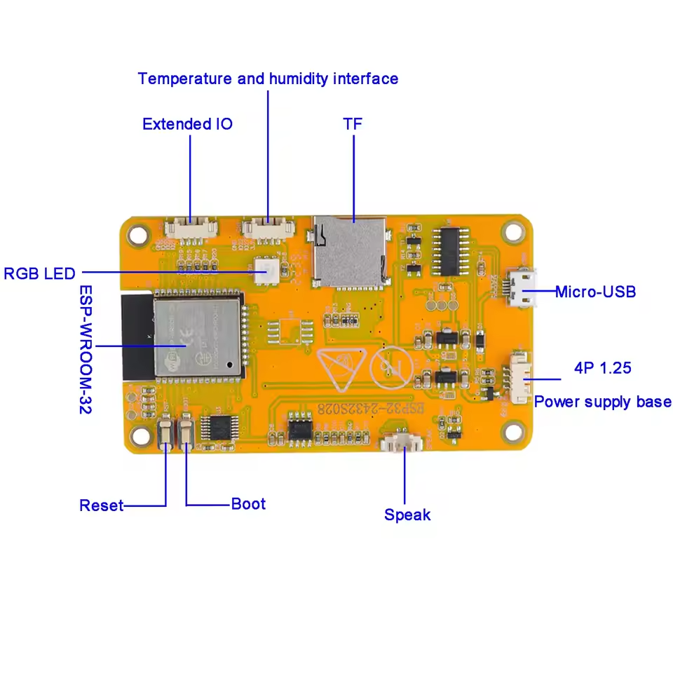 ESP32 Dev Board with 2.8" Capacitive Touch Display – WiFi & Bluetooth (CYD) JC2432W328