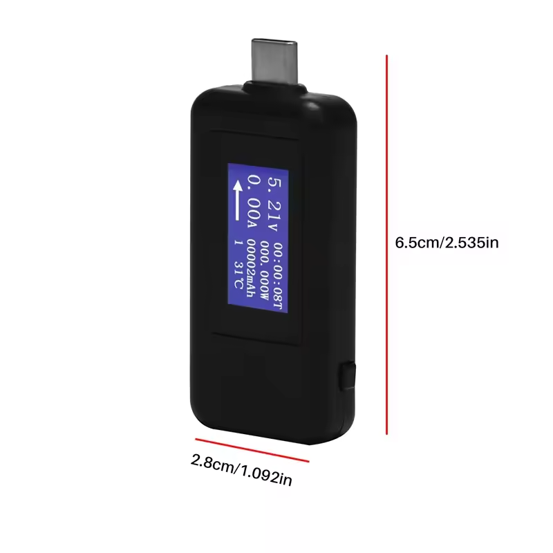 USB-C Power Meter Tester 0.96" Display 0–5A 4–30V 0–150W – KWS-1902C