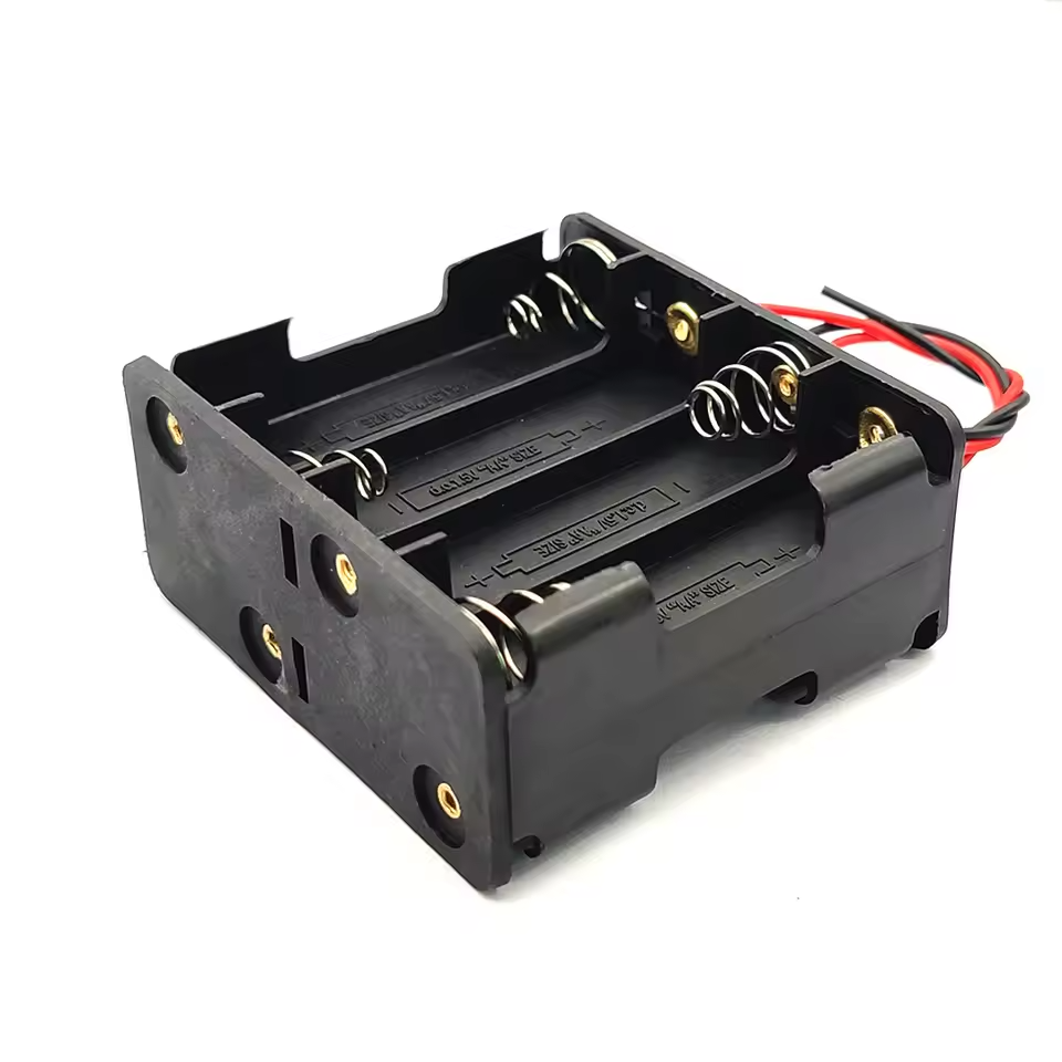 8 × AA Battery Holder Case with Leads