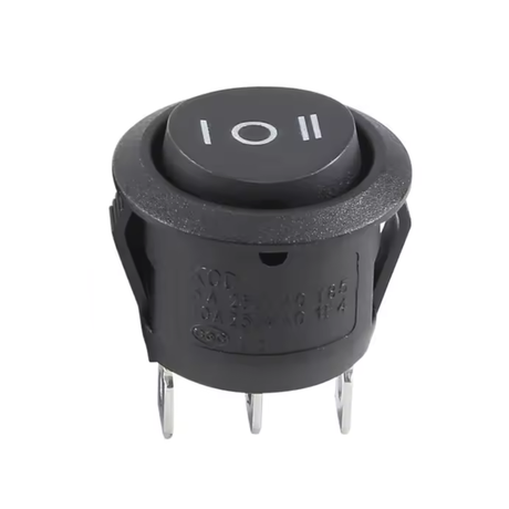 Round Rocker Switch – ON/OFF/ON, 3-Pin