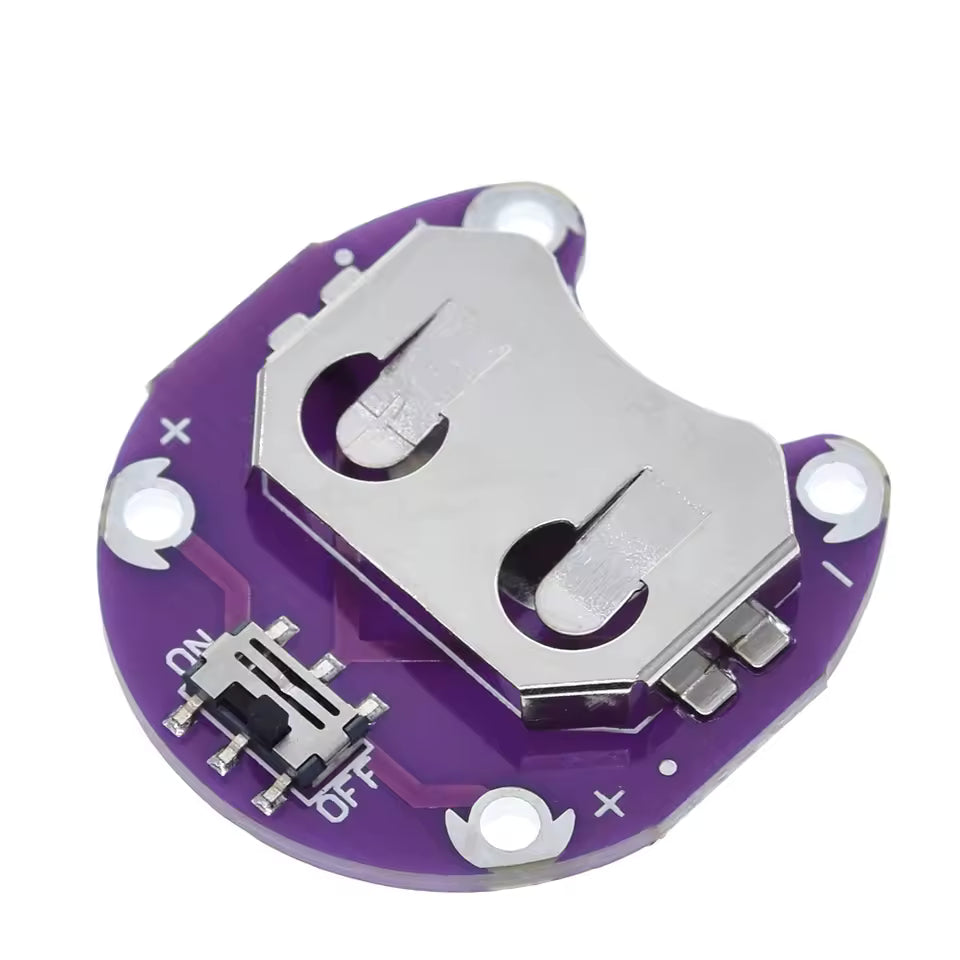 CR2032 3V Coin Cell Lithium Battery Holder for LilyPad