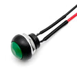 Pre-Wired Green Momentary Push Button Switch – ON/OFF 12mm
