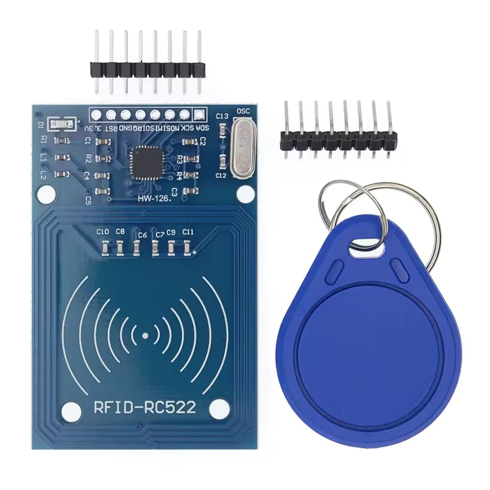 RC522 NFC RFID 13.56MHz Card Reader/Writer Module Kit with Card and Key Fob