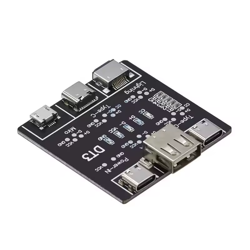 DT3 Data Cable Detection Board – USB-A, Type-C, Lightning, Micro-USB Tester