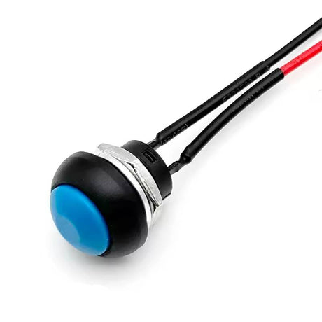 Pre-Wired Blue Momentary Push Button Switch – ON/OFF 12mm